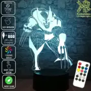WOLVERINE XMEN MARVEL 3D LED Night Light 7 Colour Change Room Lamp Battery USB