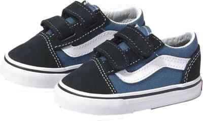 Vans Unisex Old Skool V Shoes TrueBlue/Navy Suede Tri (No Laces) Toddler 9