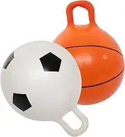 Balance Coordination Toy 2pcs 45cm Bouncy PVC Boys and Girls Jumping Football Basketball Shapes