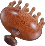 HEATSHAKING Portable Wooden Massage Brush for Scalp Care Comfortable and Sturdy Hair Massager for Home Office and Travel Use Relieves Itching Reduces Stress