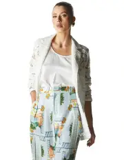 [Fate & Becker] Worth It Lace Blazer in White