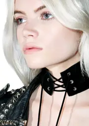 Dark Clockwork Lace-Up Choker