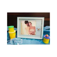 在飛比找松果購物優惠-micky 藍橫式相框寶寶出生紀念 週歲佈置 週歲擺台相框 