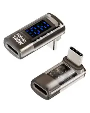 PD 140W USB C Adapter Power Meter Tester 40Gbps/8K USB C Male to Female Conne...