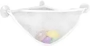 Mesh Bath Toy Organizer - Corner -Suspension Holder Corner Shower Bag | Shower Bag For Bath Toys, Large Bathroom Bucket Bin, Bathtub Toys Net Organizer for Bathroom