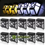 Solar Powered Wall Mount LED Lamp Outdoor Garden Path Landscape Fence Yard Light