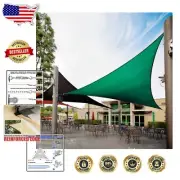 19' x 19' Green Triangle Sun Shade Sail – UV Blocking, Easy Installation