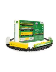 [John Deere] Battery Operated Light And Sound Mini Diesel Model Train Set 28 Piece