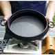 日本進口南部鐵器加厚平底鍋鑄鐵鍋煎鍋壽喜燒鍋火鍋無涂層牛排鍋