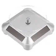 Solar Display Stand Turntable 360° Rotating Double Use ABS Silver Tone