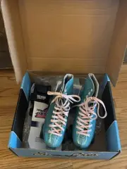 Brand New In Box - Sure-Grip Quad Roller Skate Blue Stardust Glitter Size 5