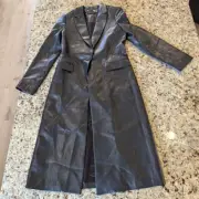 Alica & Olivia Womens Macey Vegan Leather Long Blazer Black size S RV$595