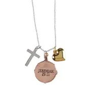Compass Cross Grad Going Places 20 Inch Plated Zinc Alloy Pendant Necklace