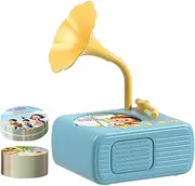 Kids Gramophone 96 Cards - Toddler Phonograph Record Player Toy,Children's Phonograph Story Music Player for Kids Boys Girls