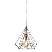 Oriel Lenox Geometric Pendant Light-Antique Copper