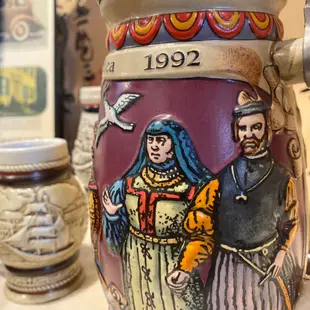 巴西陶瓷啤酒杯 國外收藏啤酒杯 啤酒杯 收藏 立體浮雕 陶瓷 造型啤酒杯 造型水杯 國外代購  德國陶瓷啤酒杯
