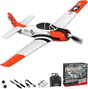 VOLANTEXRC Remote Control Airplane 2.4Ghz 4CH with Aileron T28 Trojan Parkflyer RC Plane Ready to Fly with Xpilot Stabilization System, One-Key Aerobatic Perfect for Beginner (761-9 RTF)