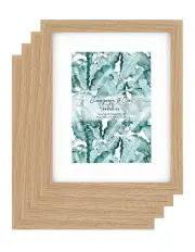 [Cooper & Co] Set Of 4 20x25cm Matt to 13x18cm Oak Premium Paradise Wooden Photo Frame