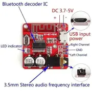 DIY Bluetooth 5.0 Audio Receiver Board Lossless Decoder Music MP3 3.7-5V A1K4