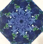 16 9.5" Bella Blue Birds Floral #1 Stack 'n Whack Quilt Blocks Kaleidoscope