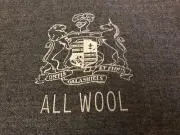 Vintage 60" Galashiels Scotland UK Gray 100% Wool Fabric - 3 1/2 Yards