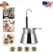Lightweight Stainless Steel Mocha Pot with Reusable Filter – 200ml Capacity