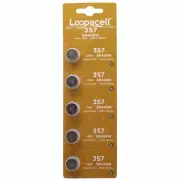 10 pack Loopacell 357 AG13 LR44 button cell Silver Oxide batteries