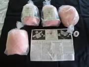 4 - 4 oz. Skeins Kresge's GREEN OAK Baby Worsted WOOL Soft Pink YARN w/Patterns
