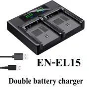 Dual Battery Charger For Nikon EN-EL15 MH-25 D810A D850 D7000 D7100 D7200 D7500
