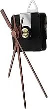 TOBBOMEY 1 Set DIY Silent Clock Mechanism Long Shaft Quartz Movement with Elegant Walnut Hands for Reliable Clock Repair Durable Easy to Use