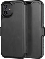 Tech21 Evo Wallet Case Compatible for iPhone 12 Mini 5.4" - Black