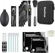 KuuZuse Professional DSLR Camera Cleaning Kit with APS-C Sensor Cleaning Swabs, Microfiber Cloths, Double Sided Camera Cleaning Pen, Black