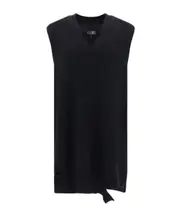 MM6 Maison Margiela V-Neck Sleeveless Mini Dress XXS,XS,L,M black