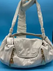 SEE BY CHLOE Tassel Shoulder Bag/White Cow Leather/Made Moracco/Blue Lining/NWT