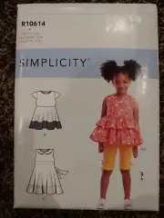 SIMPLICITY Sewing Pattern R10614 Girls' Dress, Top, Tunic, Leggings Sizes 3-8