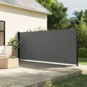 Retractable Side Awning Anthracite 160x500cm Outdoor Shade Blinds Privacy Screen
