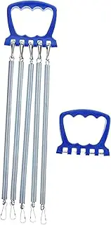 BIUDECO Tensioner Arm Exercise Tools Fitness Expander Arm Trainer Fitness Machine Rope Grip Strength Trainer Arm Strengthener Spring Bars for Exercise Spring Steel Blue