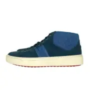 TCG Thoroughly Crafted Goods Annecy Blue Suede Lace Up Sneakers High Top Size 11