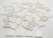 Lego 100 New White Plates Round Corners 6 x 6 Parts