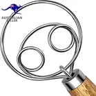 Danish Dough Whisk Stainless Steel Dutch Style Bread Dough Hand Mixer Blender