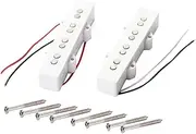 HAMPPLIES Bass Pickup Set 4 String Bridge Neck Pickups Open Style v Magnets Noise- Gmb09