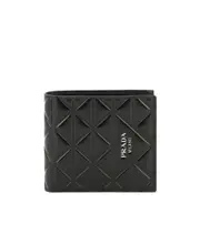 Prada Quilted Bi-Fold Wallet One size Black