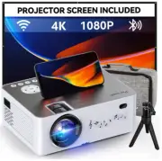 Pericat Q9 Projector WiFi Bluetooth, 5G WiFi Native 1080P/16000L Screen 4K