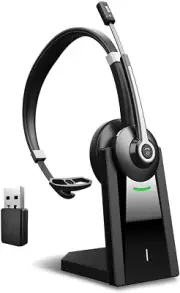 Trucker Bluetooth Headset with Microphone, Upgraded V5.2 Wireless Headphones wit