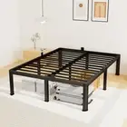 14 Inch Queen Size Platform Bed Frame with Under-Bed Storage Space, Heavy Duty M
