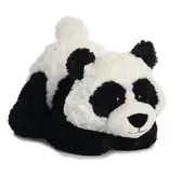 11 Inch Tushies Pudgy Panda Bear Plush Stuffed Animal by Aurora