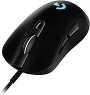 Logitech G403 Hero Wired Gaming Mouse, Hero 16K Sensor, 16000 DPI, RGB Backlit Keys, Adjustable Weights, 6 Programmable Buttons, On-Board Memory, Braided Cable, PC/Mac/Laptop - Black (German)