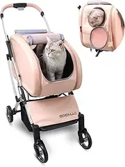 Dog Strollers for Small Dogs Cat Stroller for 1, Pet Strollers for Small Dogs,Wheels Puppy Stroller Pet Gear Dog Stroller with Multiple Mesh Windows Pet Stroller for Large Cat Transparent Stroller