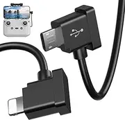 for DJI Micro USB to for Lightning Remote Controller Cable for DJI Mavic Mini 1st Gen Mini SE Mavic Pro Spark 2 Pro Zoom Mavic Air OTG Data Connector Cord for iPhone 14 Plus 13 Pro 12 XR iPad 1FT