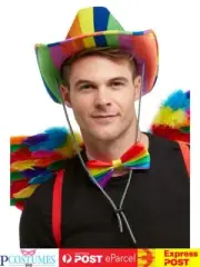 Rainbow Stetson Cowboy Pride Burning Man Festival Costume Hat Mardi Gras
